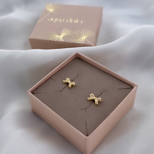 reringe sljfe DARLING BOW ROSE Forgyldt Slv