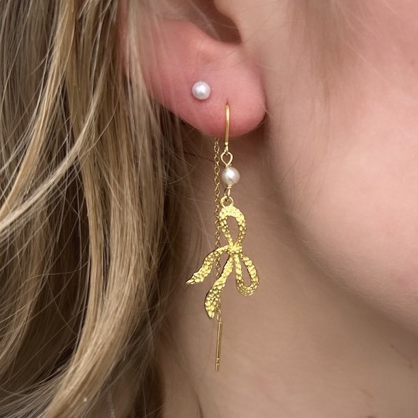 retrde hanging bow forgyldt slv 