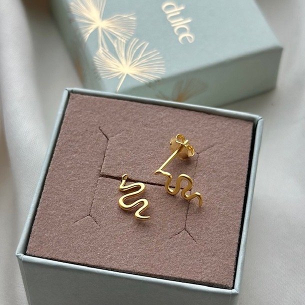 restikker snake forgyldt slv