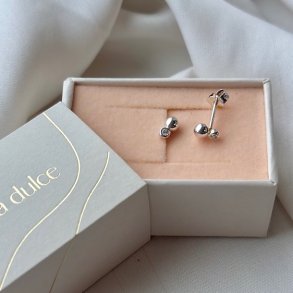 restikker Two bobbels & stones sterling slv