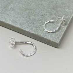 Hoops DIAMOND CUT 10 mm sterling slv