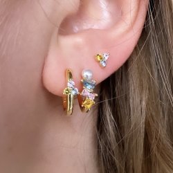 Hoops GUNVA pastel forgyldt slv 