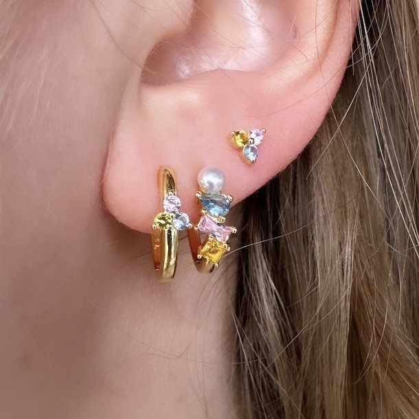 Hoops GUNVA pastel forgyldt slv 