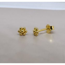 Sm restikker LOTS OF FLOWERS forgyldt slv