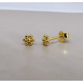 Sm restikker LOTS OF FLOWERS forgyldt slv