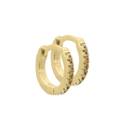 Ronja hoops - oliven zirkonia forgyldt