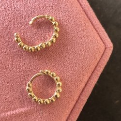 hoops multi dot stor - forgyldt slv