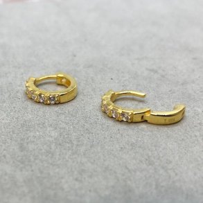 Hoops lille - Krystal Forgyldt slv