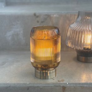 Lampe LED amber Glas