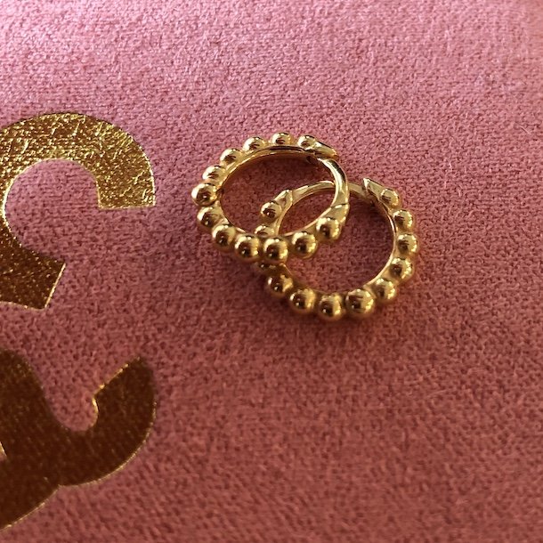 hoops multi dot stor - forgyldt slv