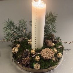 Deko kogler natur/guld