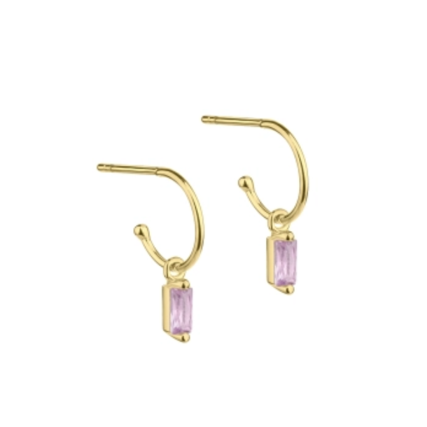 Aya restik creol rosa baguette forgyldt