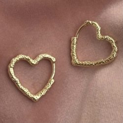 Creoler hjerte LOVE ME Forgyldt Slv