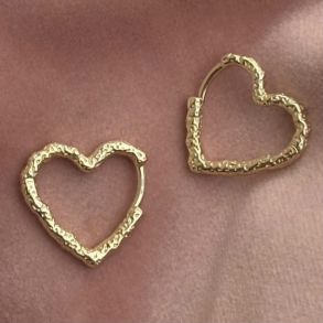 Creoler hjerte LOVE ME Forgyldt Slv