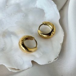 Hoops BASIC SMALL 13 mm vandfast 18kt. forgyldt