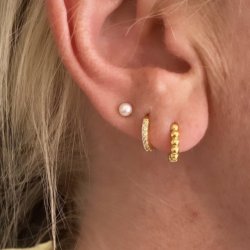 Hoops - multi dots  Forgyldt slv