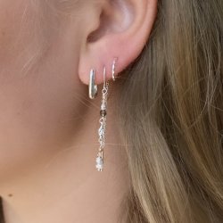 Hoops DIAMOND CUT 10 mm sterling slv