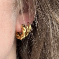 Hoops LUCIE 13 mm vandfast 18kt. forgyldt