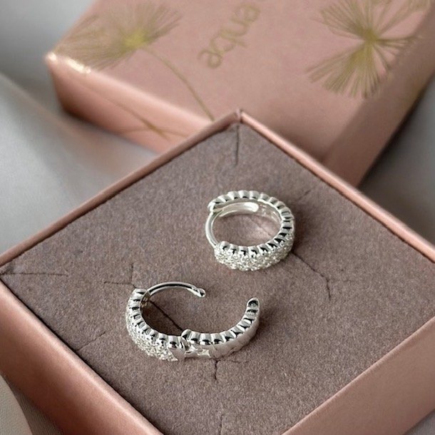 Hoops SWAY 13 mm Sterling Slv