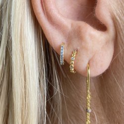 Ranva hoops - lysebl zirkonia forgyldt