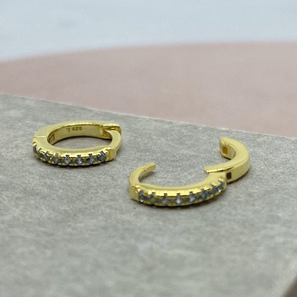 Ranva hoops - lysebl zirkonia forgyldt