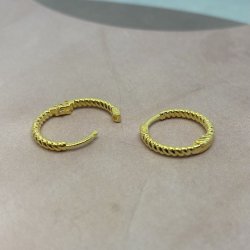 Chunky twirl hoops - Stor forgyldt