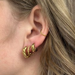 Hoops ISABELLE 13 mm vandfast 18kt. forgyldt