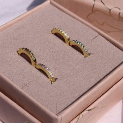 Ranva hoops - lysebl zirkonia forgyldt