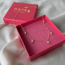 Momi halskde anker - forgyldt slv eller slv