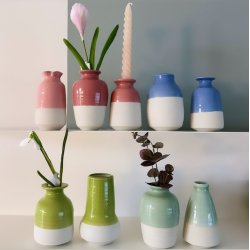 Vase Midi keramik half glace ca 10 cm