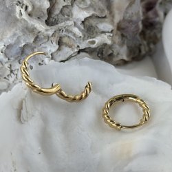 Hoops LUCIE 13 mm vandfast 18kt. forgyldt