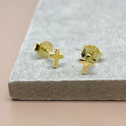 restikker plain kors forgyldt