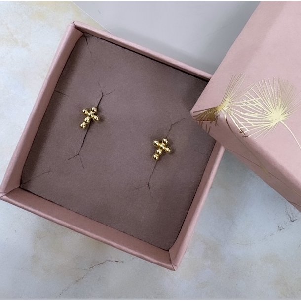 Sm restikker CROSS  Forgyldt Slv