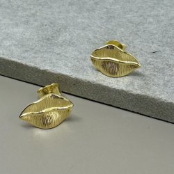 restikker SMALL LEAF forgyldt slv