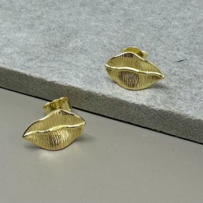 restikker SMALL LEAF forgyldt slv