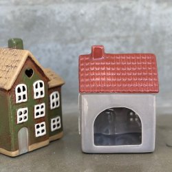 Hus til fyrfadslys Keramik