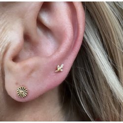 Sm restikker LEAFY forgyldt slv