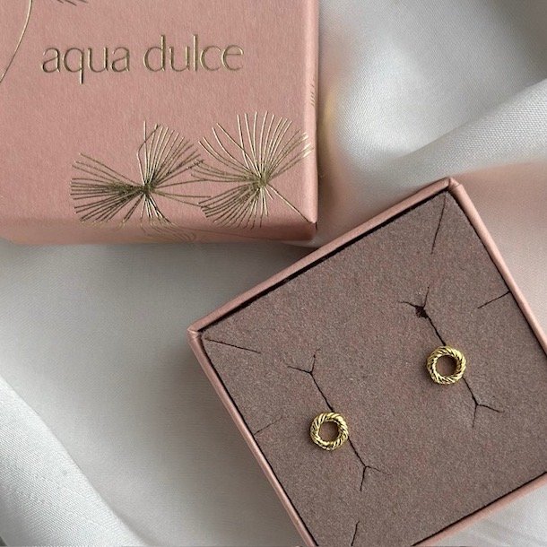 restikker TWISTED TINY Forgyldt Slv