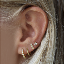 Hoops - Twisted small Forgyldt slv