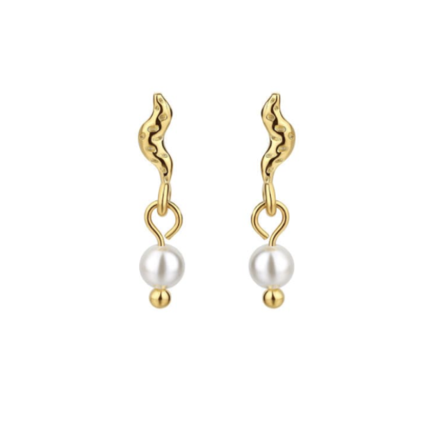 restik mermaid kai - forgyldt slv med perle