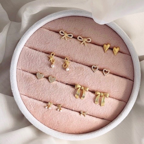 restikker hjerte LOVE ME BIG Forgyldt Slv