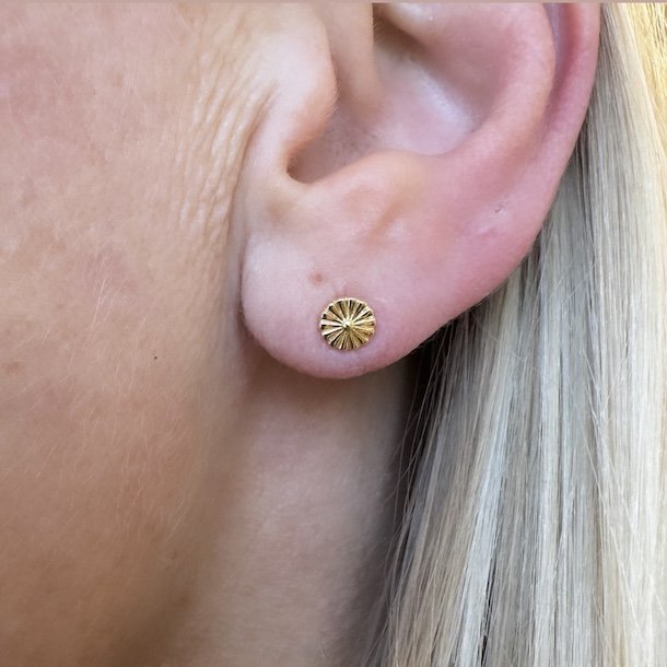 Sm restikker TINY DAISY forgyldt Slv