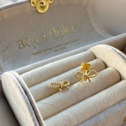 restikker ROPE BOW  Forgyldt Slv