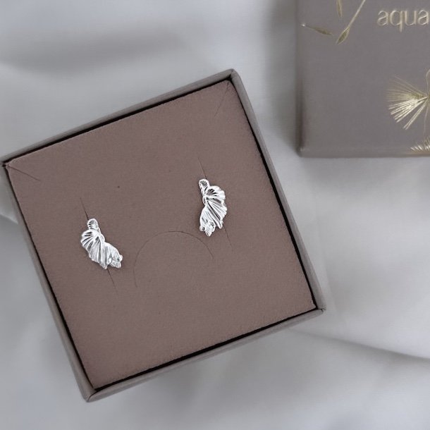 restikker KOI SMALL HALF LEAF Sterling Slv