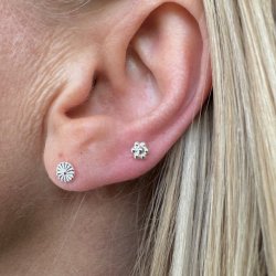 Sm restikker LOTS OF FLOWERS Sterling slv