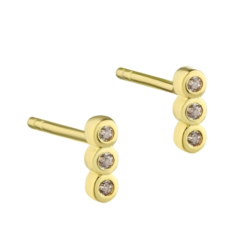 restikker 3 PETITE CLEAR forgyldt slv