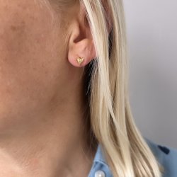 restikker hjerte LOVE ME SMALL Forgyldt Slv