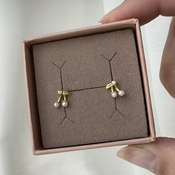 restikker CHERRY PEARL Forgyldt Slv