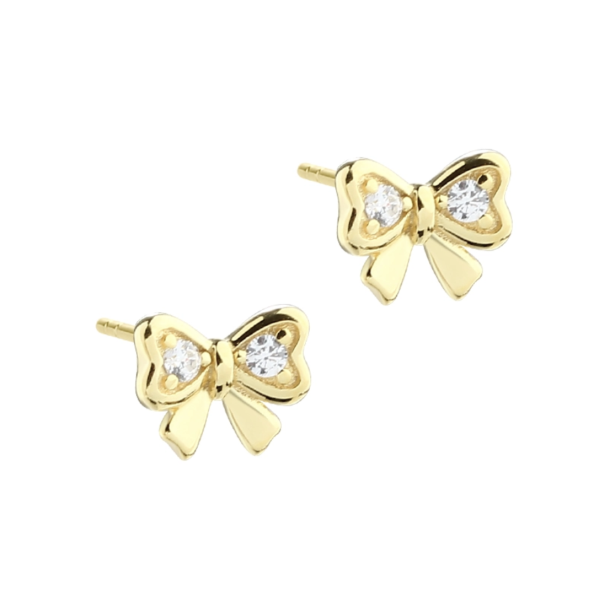 restikker NICE BOW  Forgyldt Slv