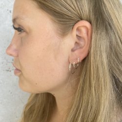 Hoops DIAMOND CUT 20 mm sterling slv